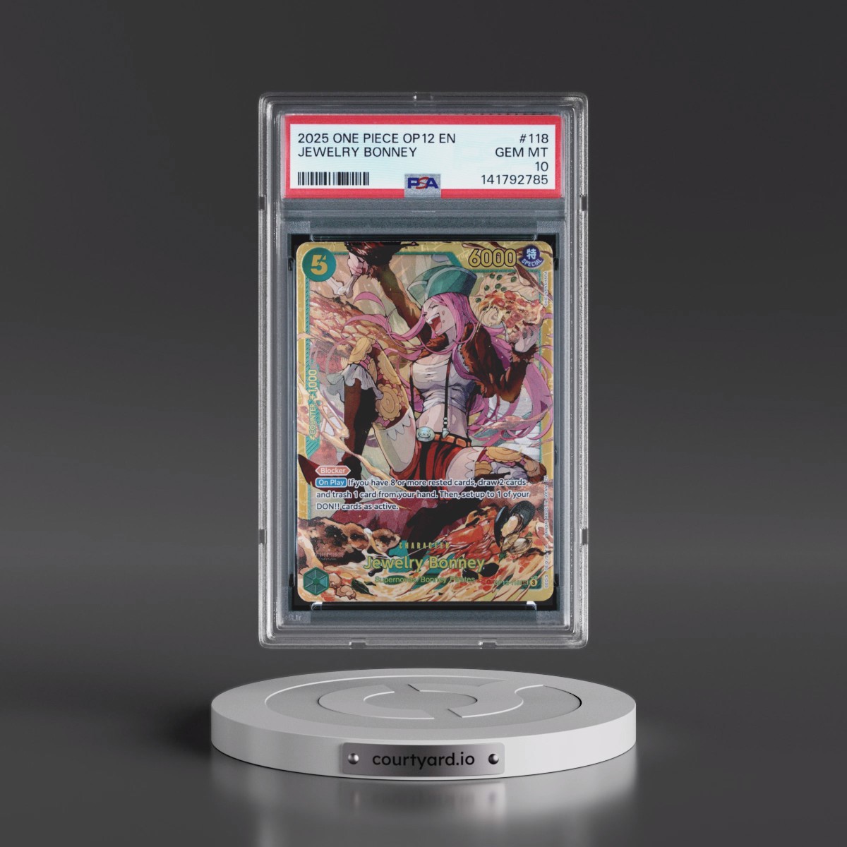 2025 One Piece OP12-Legacy of the Master #118 Jewelry Bonney (PSA 10 GEM MINT)