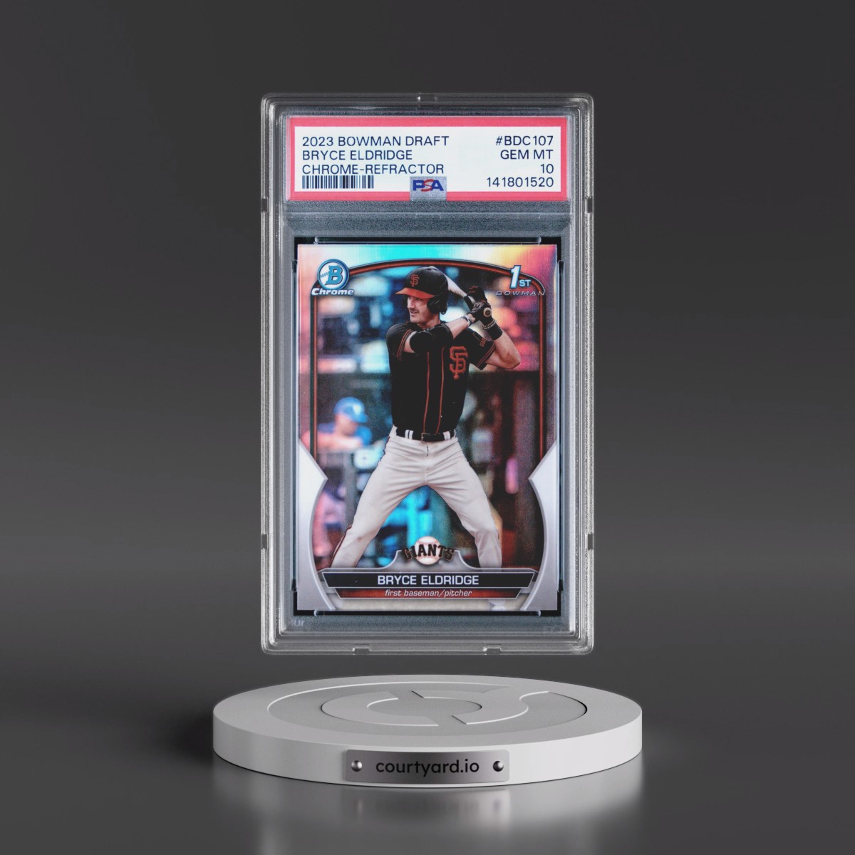 2023 Bowman Draft #BDC107 Bryce Eldridge - Chrome-Refractor (PSA 10 GEM MINT)