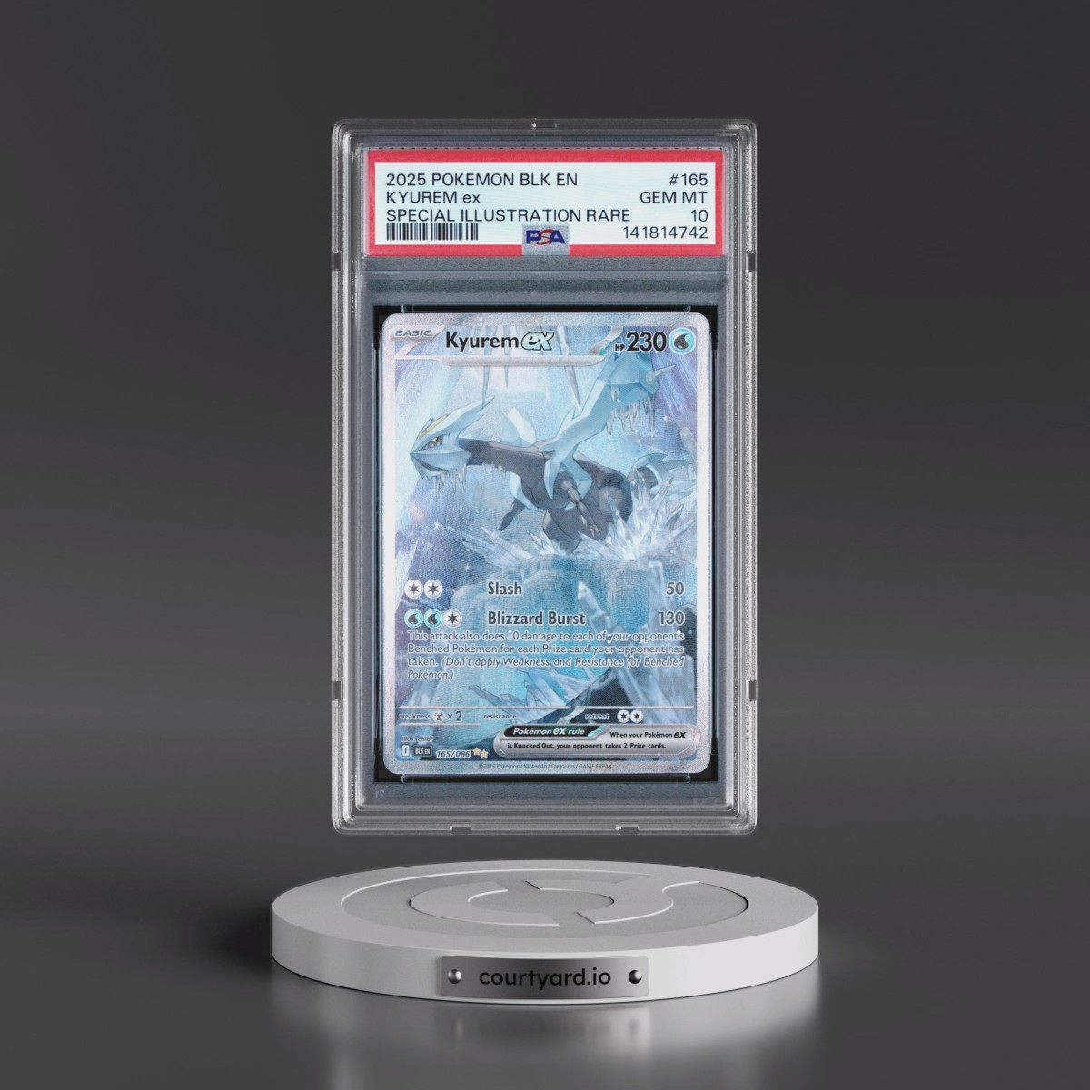 2025 Pokémon Blk EN-Black Bolt #165 Kyurem EX - Holo Special Illustration Rare (PSA 10 GEM MINT)
