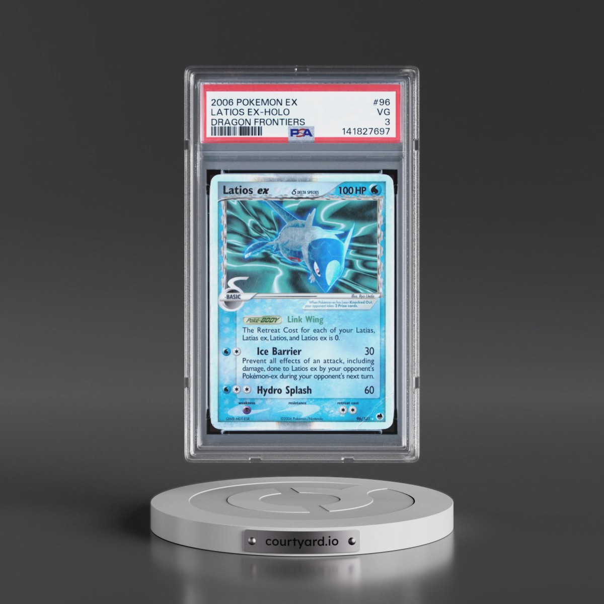2006 Pokémon EX Dragon Frontiers Latios EX - Holo #96 PSA 3