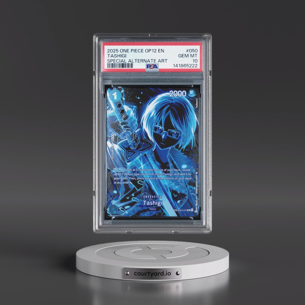 2025 One Piece OP12-Legacy of the Master #050 Tashigi - Special Alternate Art (PSA 10 GEM MINT)