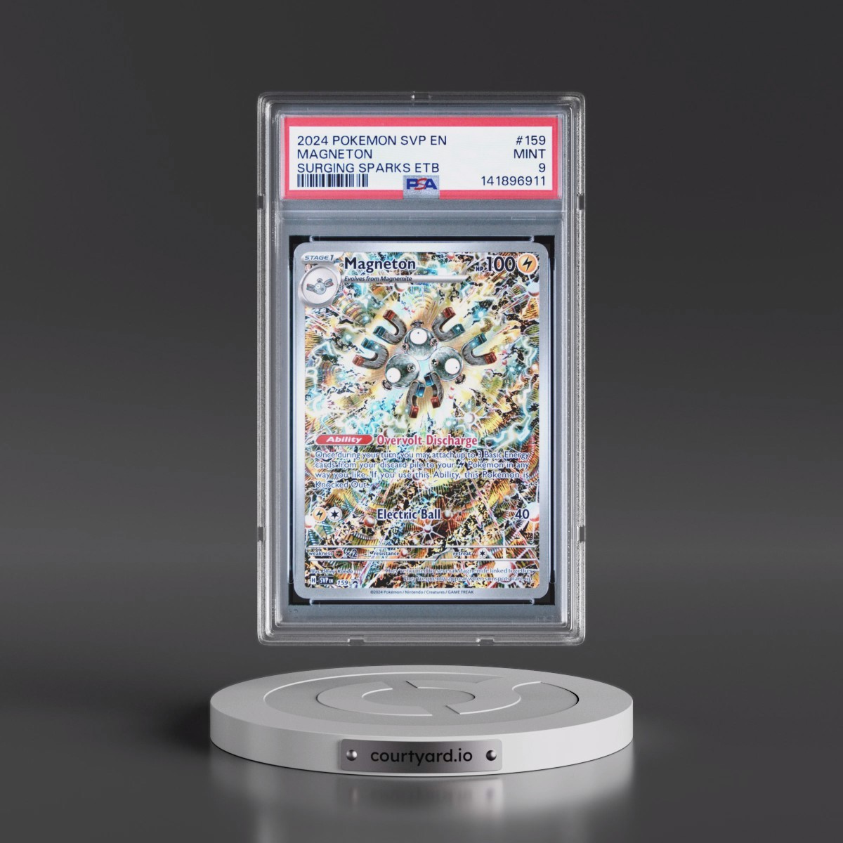 2024 Pokémon Svp EN-SV Black Star Promo #159 Magneton - Surging Sparks Elite Trainer Box (PSA 9 MINT)