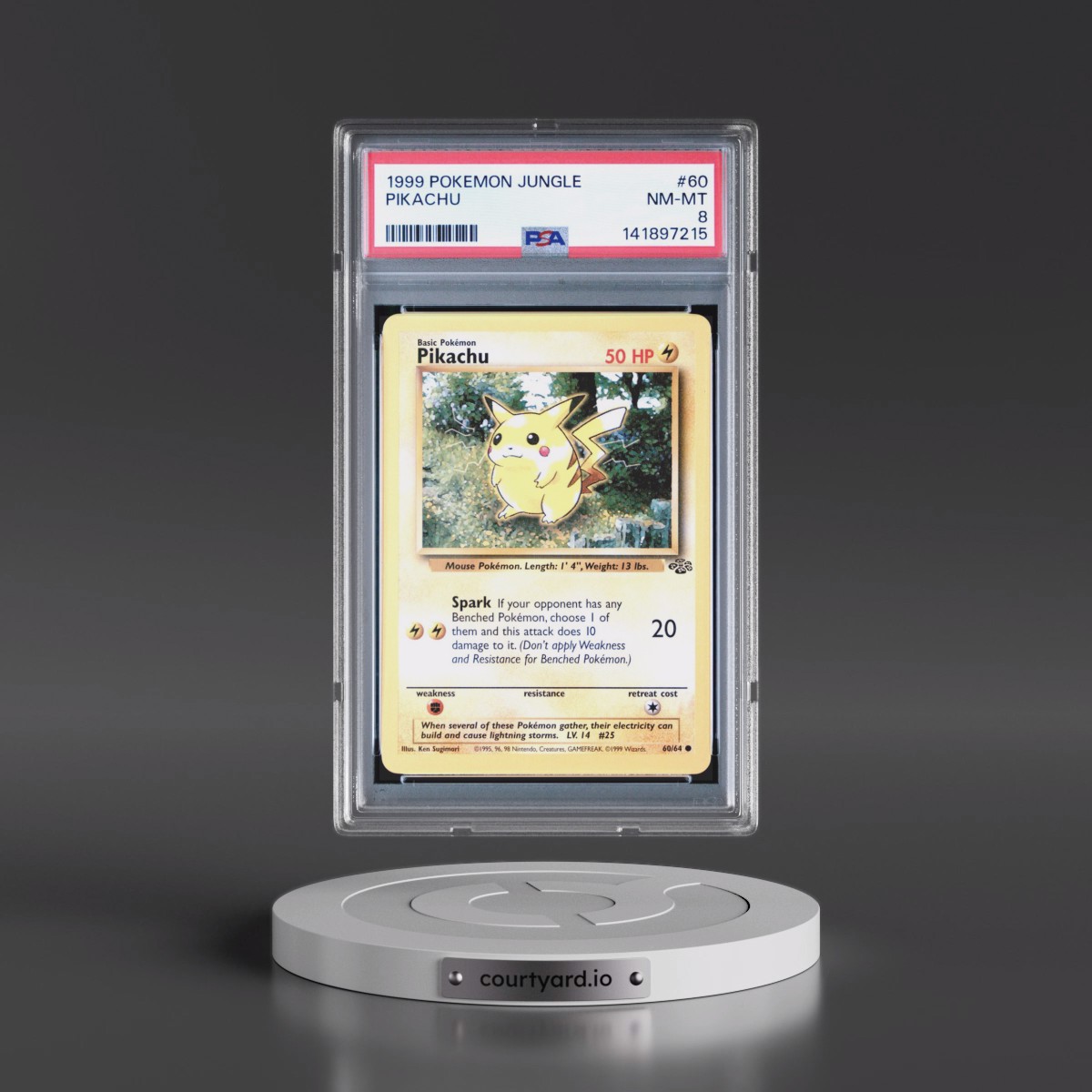 1999 Pokémon Jungle #60 Pikachu (PSA 8 NM-MT)