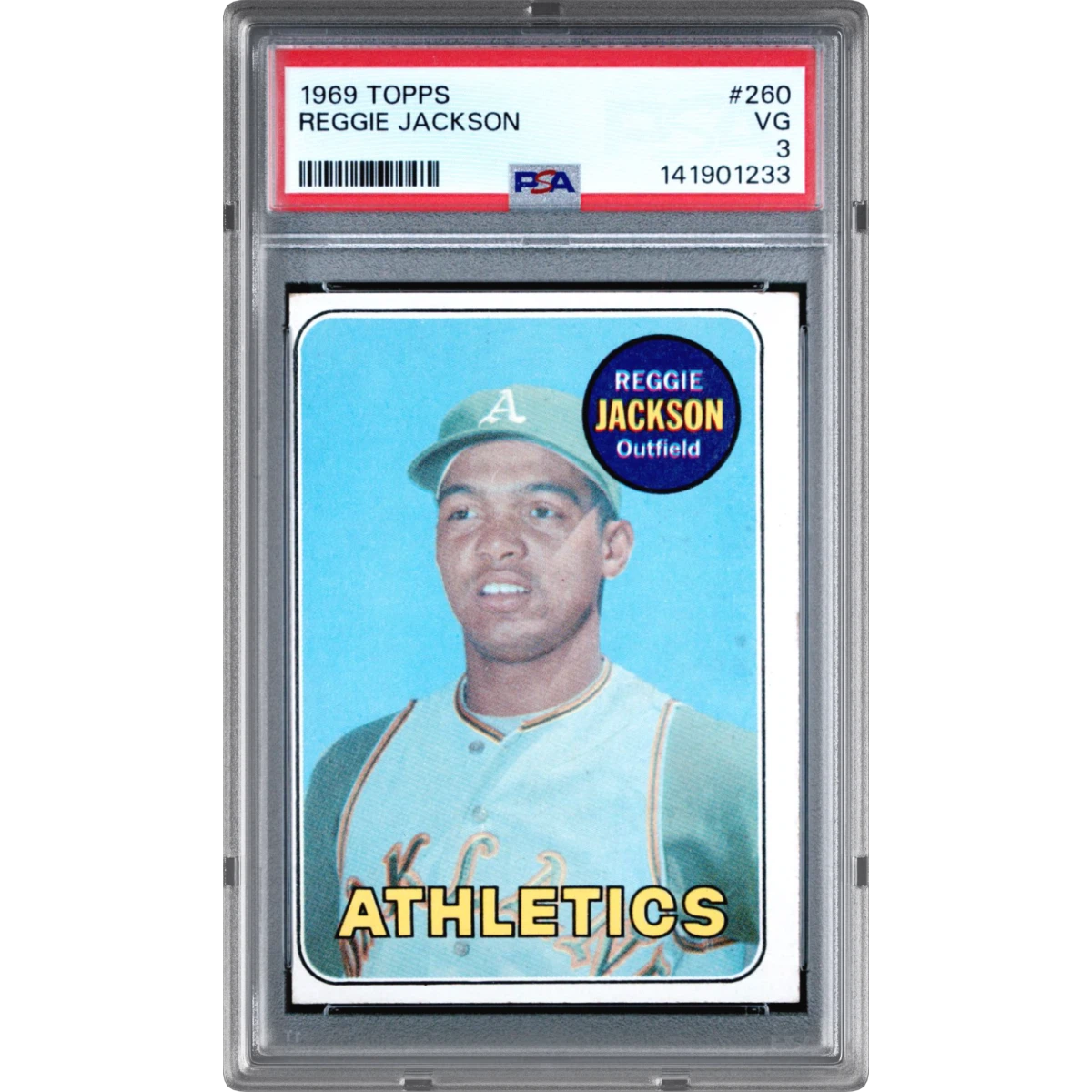 1969 Topps #260 Reggie Jackson (PSA 3 VG)