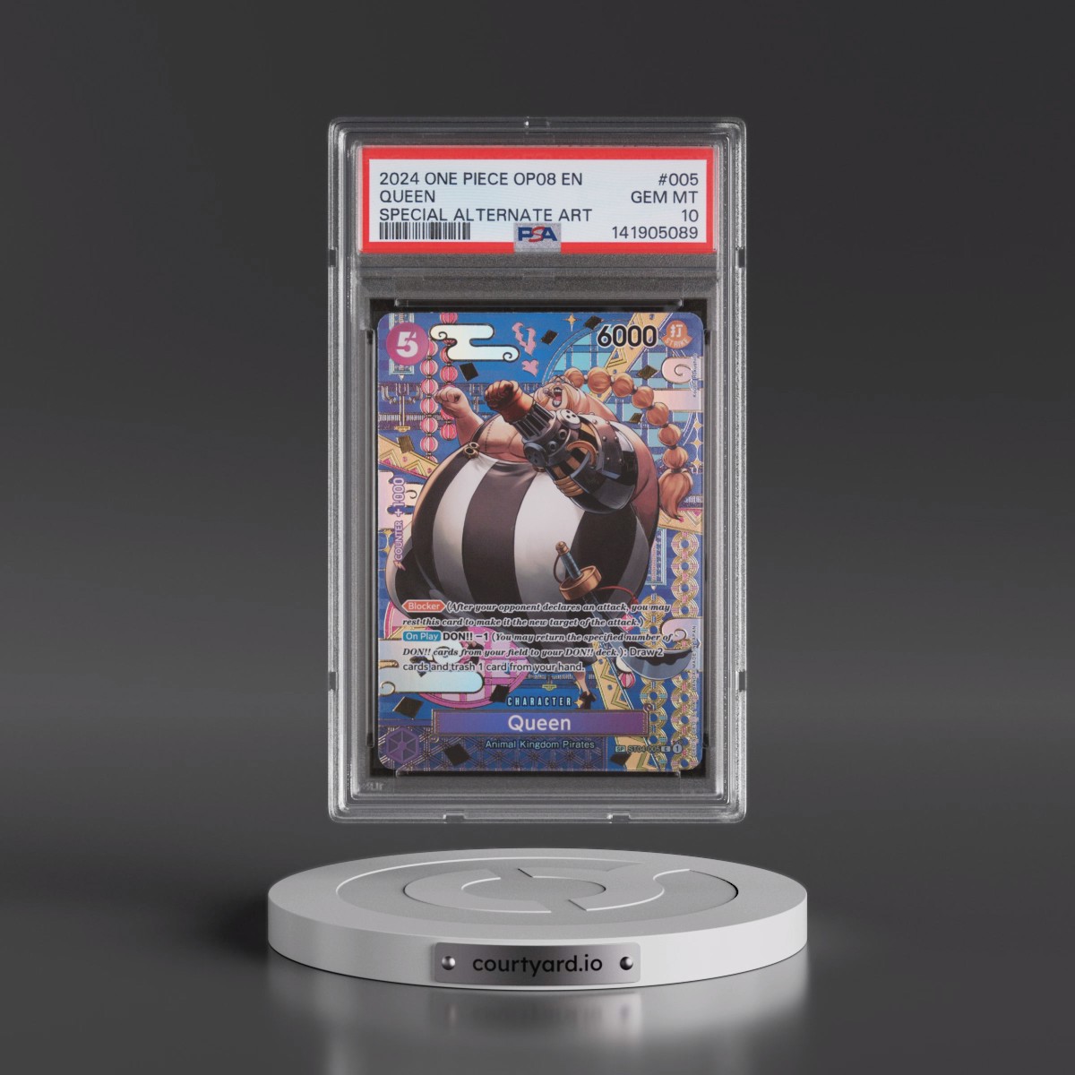 2024 One Piece OP08-Two Legends #005 Queen - Special Alternate Art (PSA 10 GEM MINT)
