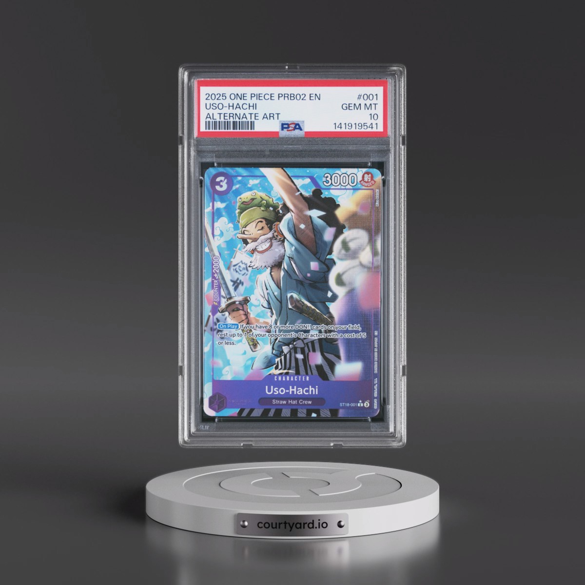 2025 One Piece PRB02-Premium Booster -One Piece Card the Best- Vol.2 #001 Uso-Hachi - Alternate Art (PSA 10 GEM MINT)