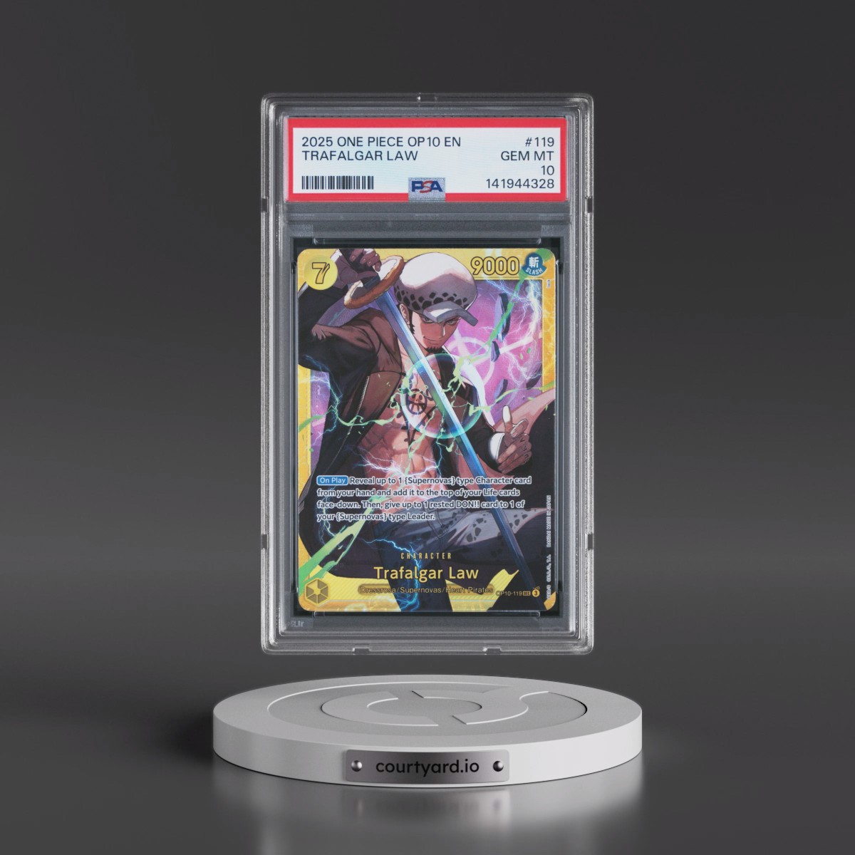 2025 One Piece OP10-Royal Blood #119 Trafalgar Law (PSA 10 GEM MINT)