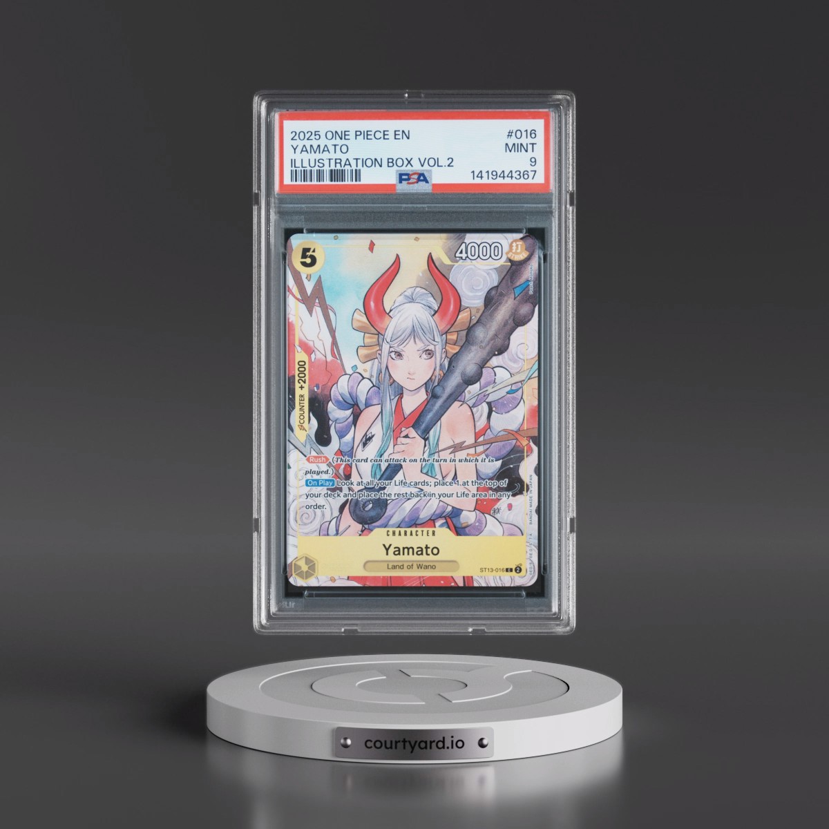2025 One Piece Promos #016 Yamato - Illustration Box Vol.2 (PSA 9 MINT)