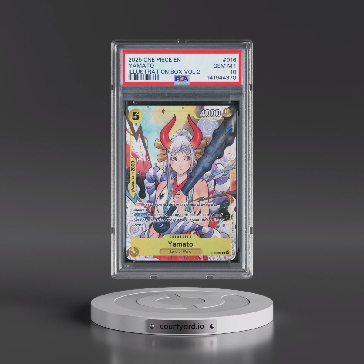 2025 One Piece Promos #016 Yamato - Illustration Box Vol.2 (PSA 10 GEM MINT)