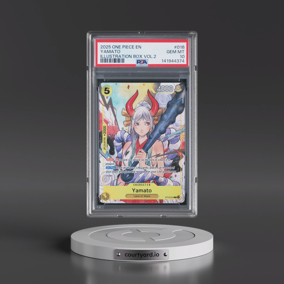 2025 One Piece Promos #016 Yamato - Illustration Box Vol.2 (PSA 10 GEM MINT)