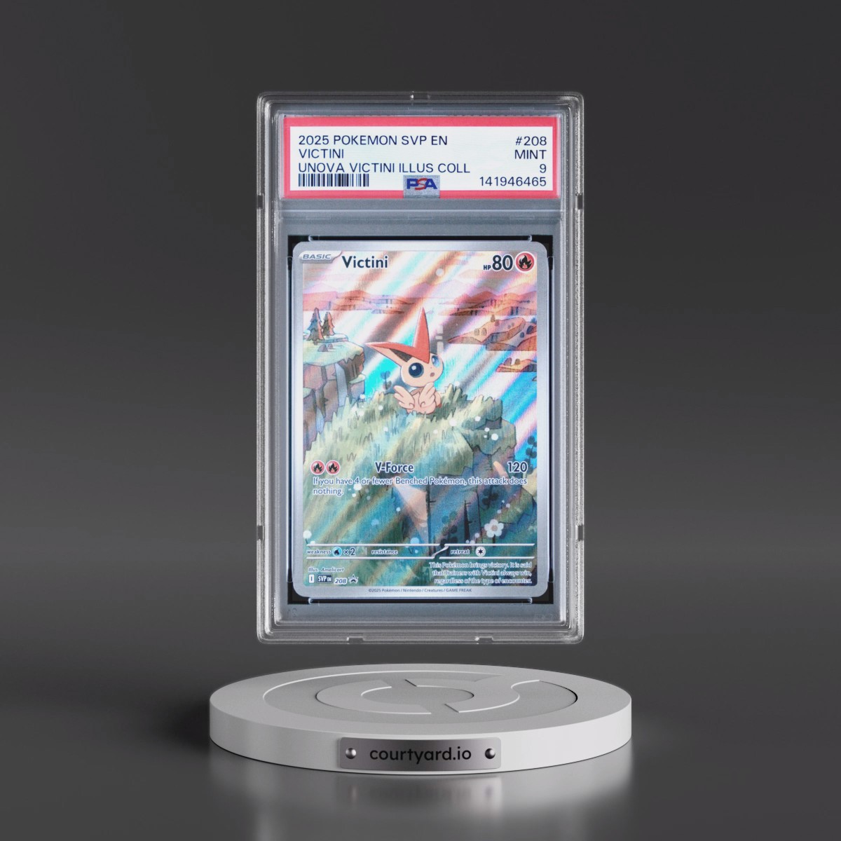 2025 Pokémon Svp EN-SV Black Star Promo #208 Victini - Unova Victini Illustration Collection (PSA 9 MINT)