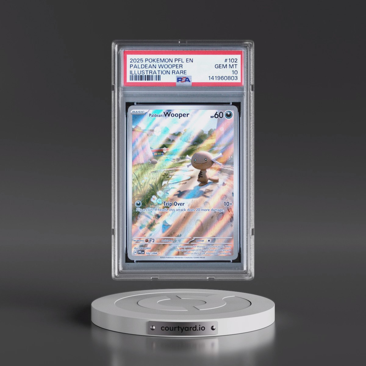 2025 Pokémon Pfl EN-Phantasmal Flames #102 Paldean Wooper - Illustration Rare (PSA 10 GEM MINT)