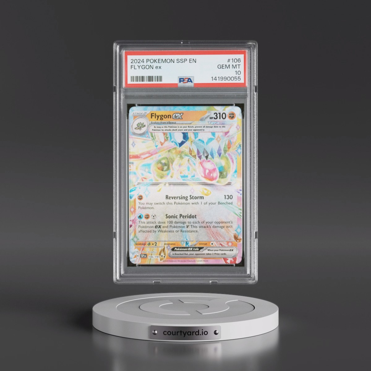 2024 Pokémon Ssp EN-Surging Sparks #106 Flygon EX - Holo (PSA 10 GEM MINT)