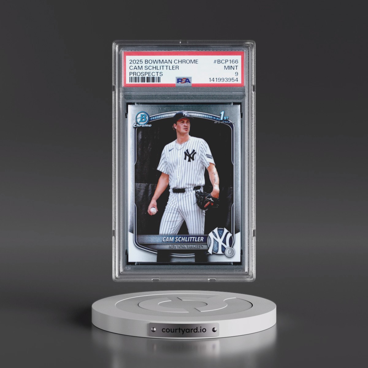 2025 Bowman Chrome Prospects #BCP166 Cam Schlittler (PSA 9 MINT)