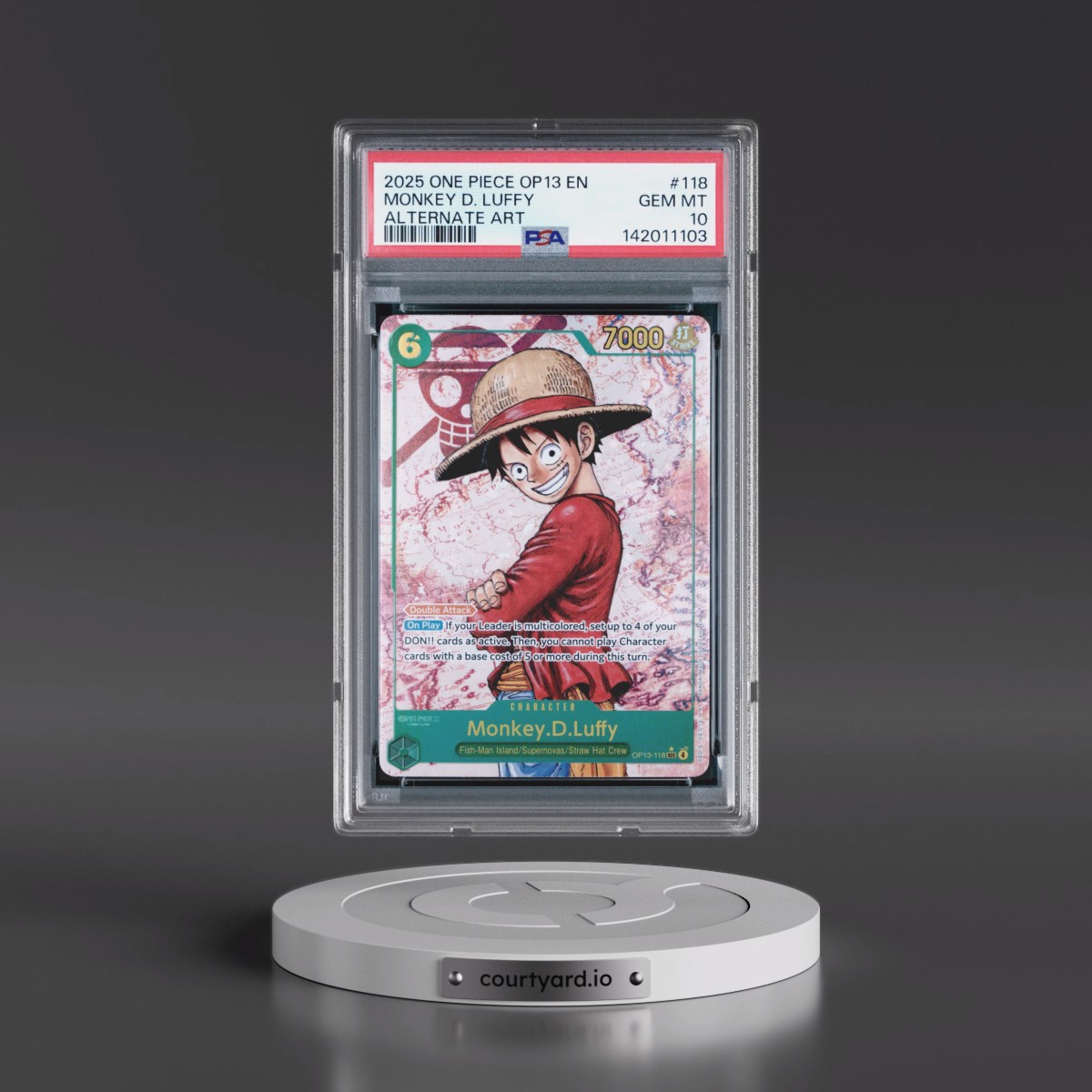 2025 One Piece OP13-Carrying on His Will #118 Monkey D. Luffy - Alternate Art (PSA 10 GEM MINT)