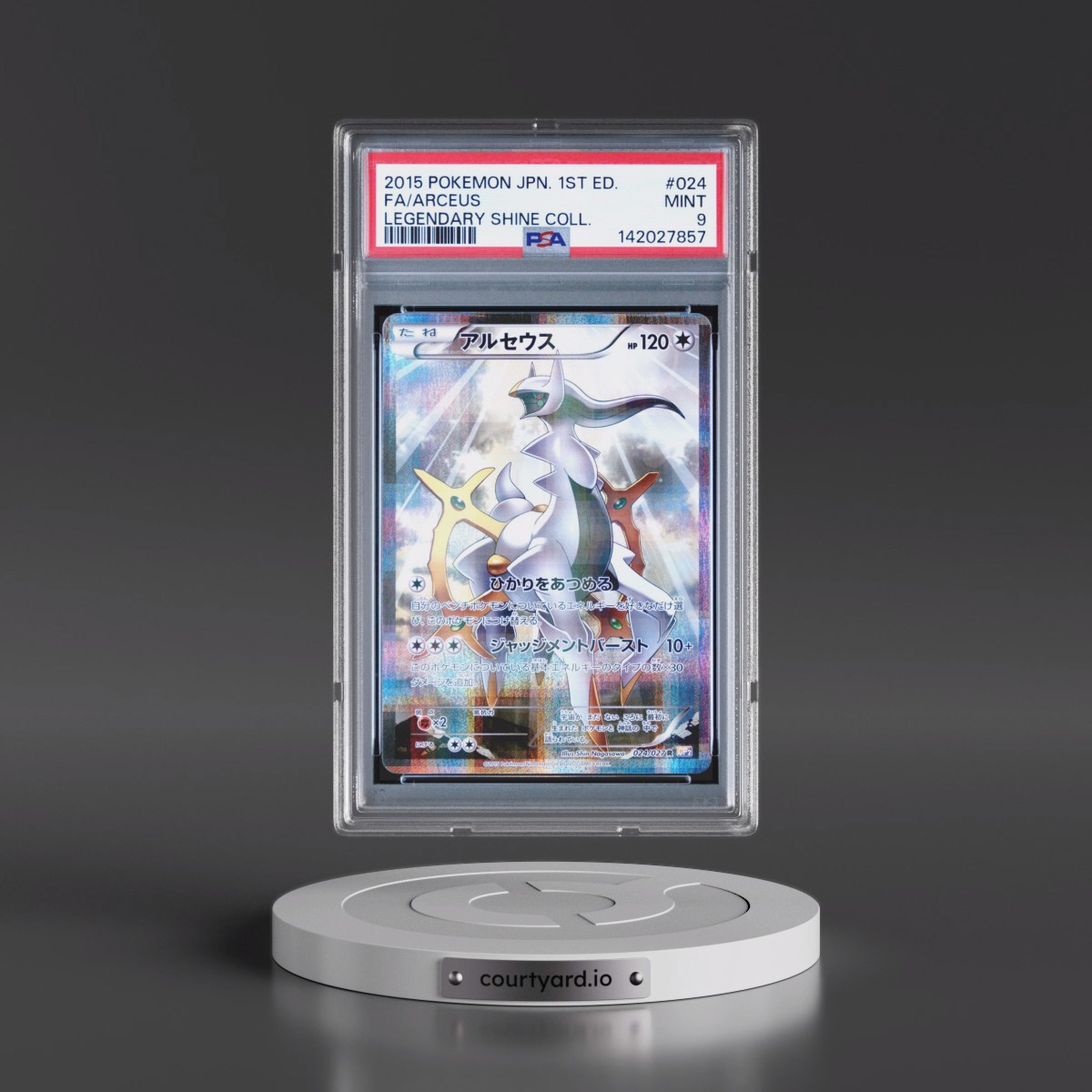 2015 Pokémon Legendary Shine Collection #024 Arceus - 1st Edition Full Art (PSA 9 MINT)