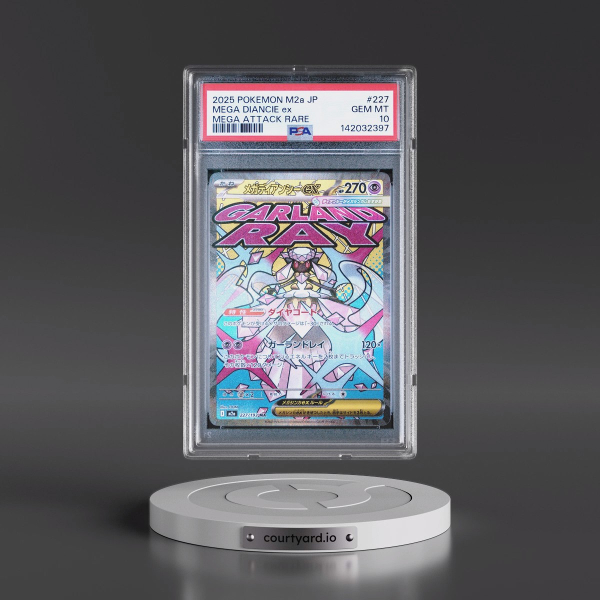 2025 Pokémon M2a-Mega Dream EX #227 Mega Diancie EX - Holo Mega Attack Rare (PSA 10 GEM MINT)