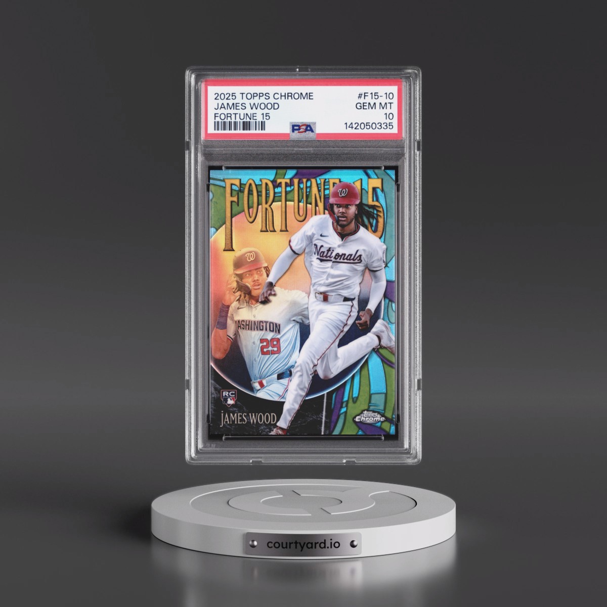 2025 Topps Chrome Fortune 15 #F15-10 James Wood (PSA 10 GEM MINT)