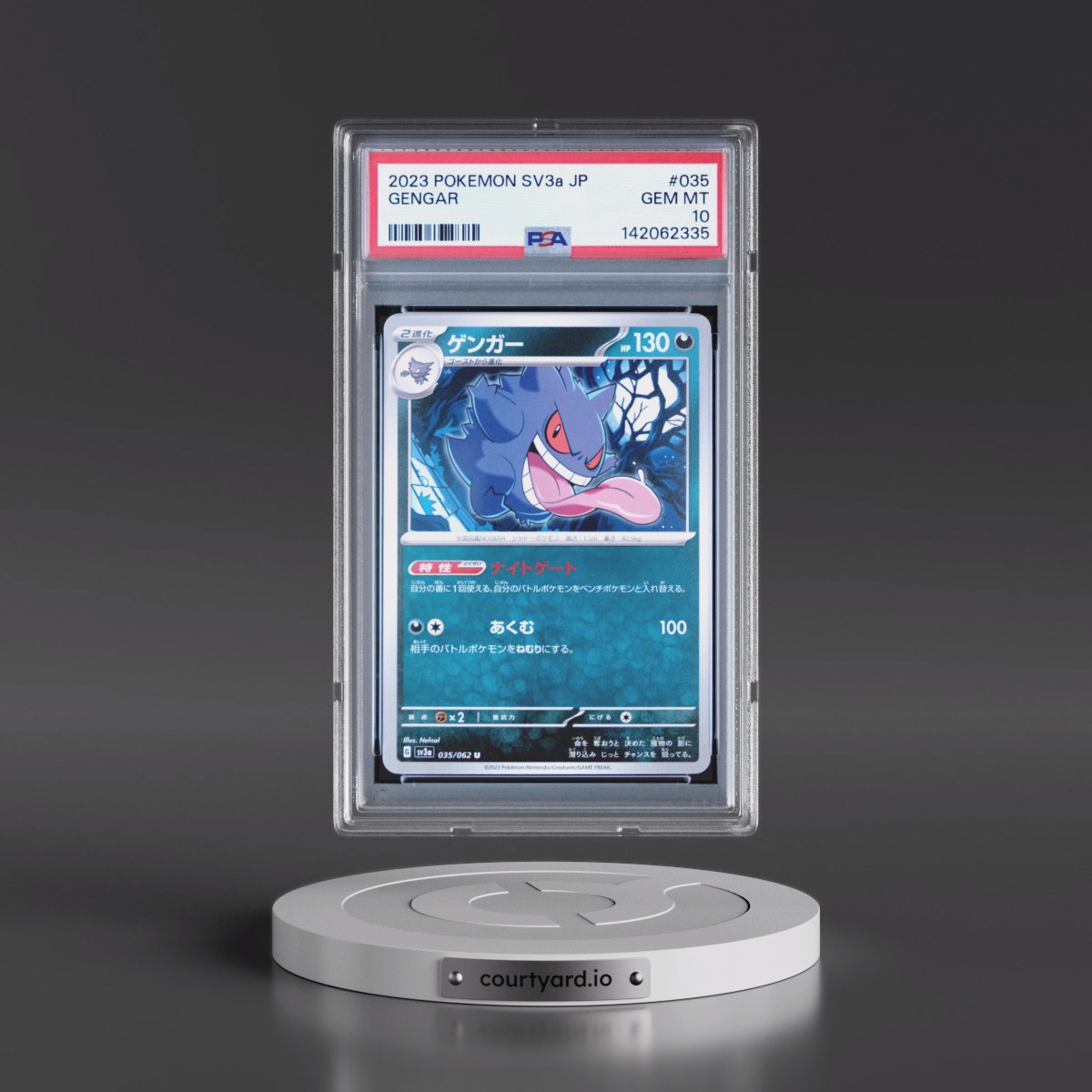 2023 Pokémon Sv3a-Raging Surf #035 Gengar (PSA 10 GEM MINT)