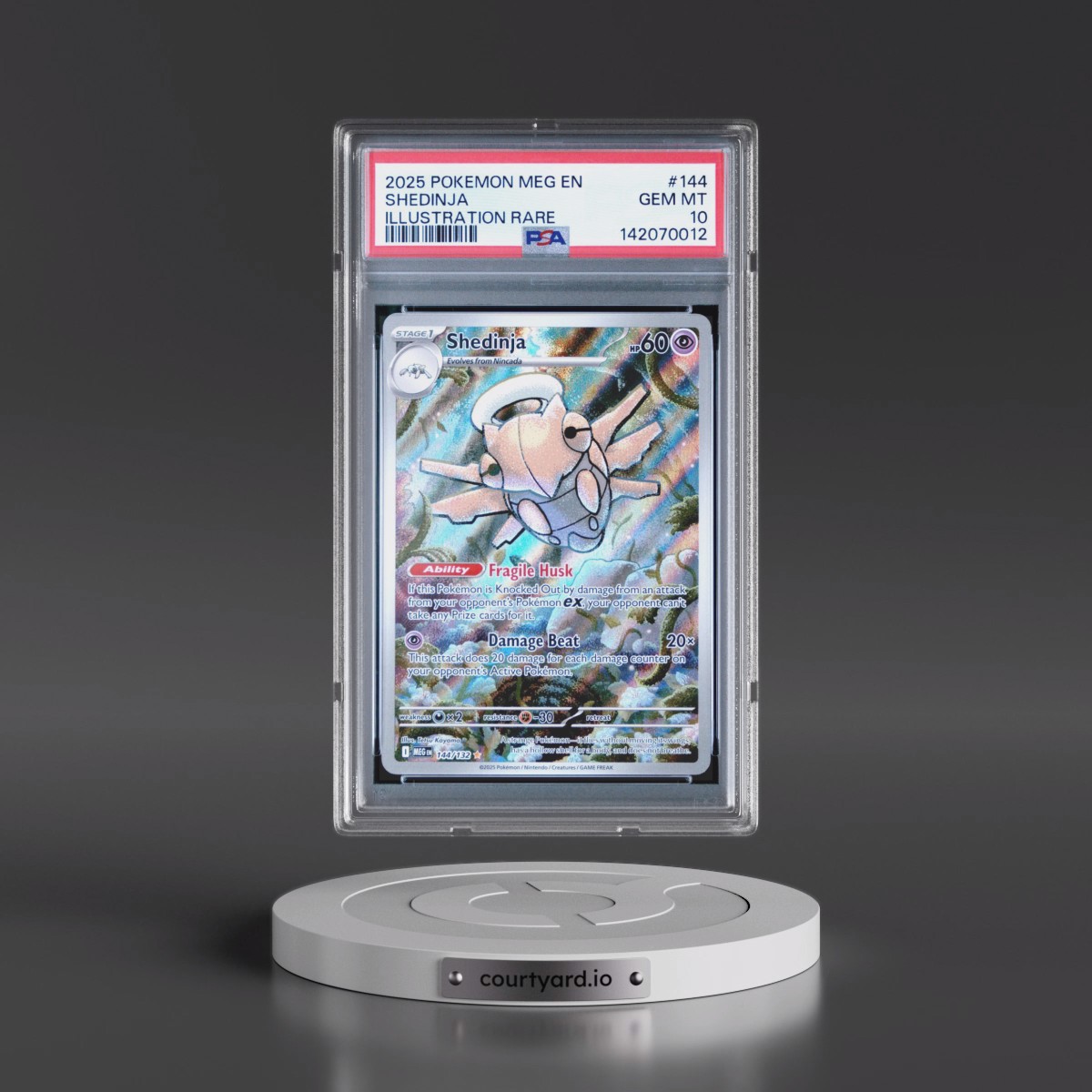 2025 Pokémon Meg EN-Mega Evolution #144 Shedinja - Illustration Rare (PSA 10 GEM MINT)