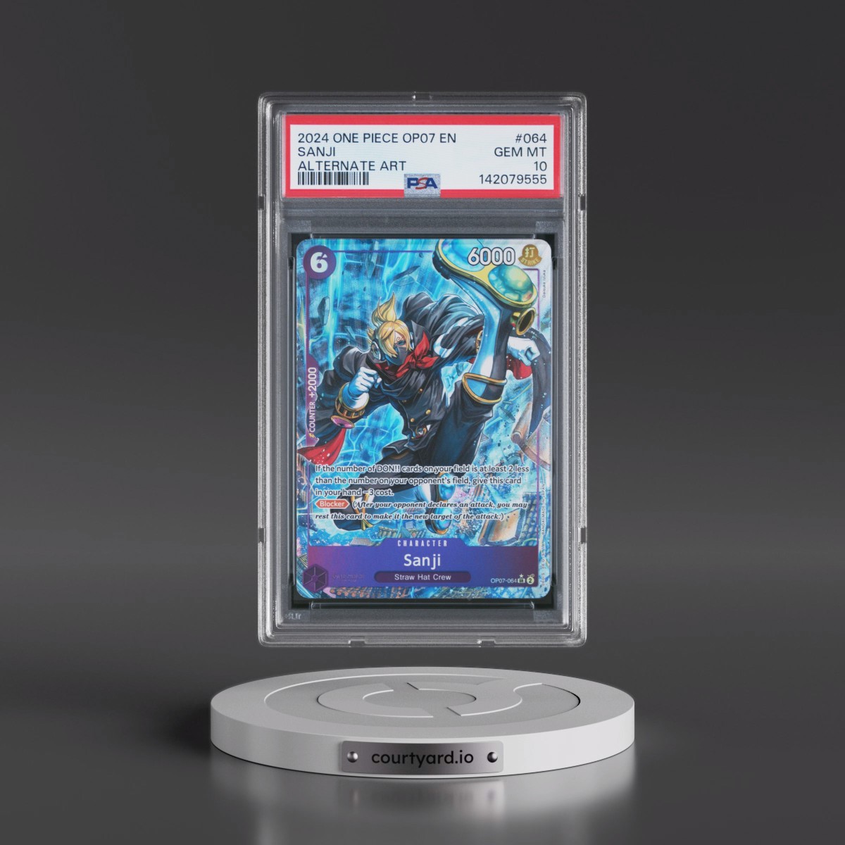 2024 One Piece OP07-500 Years in the Future #064 Sanji - Alternate Art (PSA 10 GEM MINT)