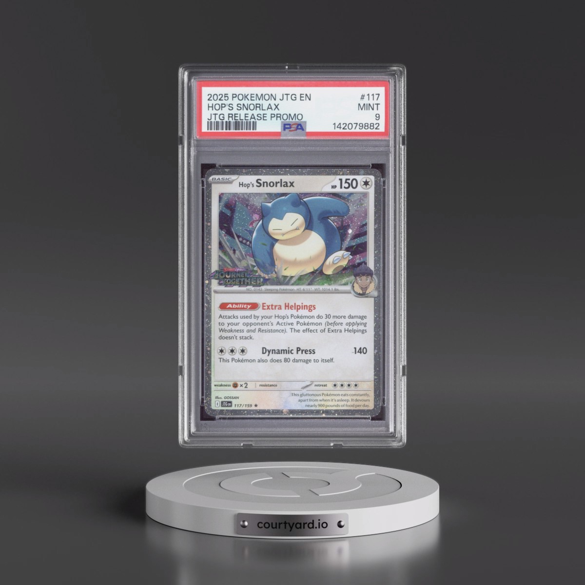 2025 Pokémon Jtg EN-Journey Together #117 Hop's Snorlax - Journey Together Release Promo (PSA 9 MINT)