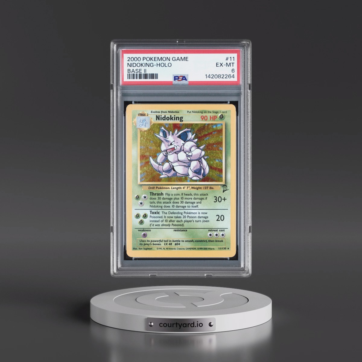2000 Pokémon Game Base II #11 Nidoking - Holo (PSA 6 EX-MT)