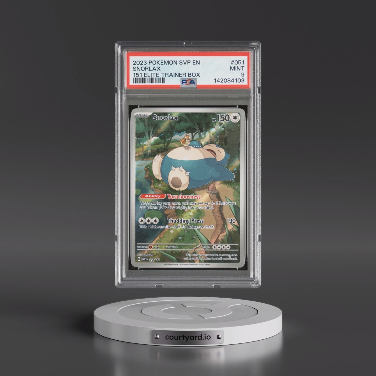2023 Pokémon Svp EN-SV Black Star Promo #051 Snorlax - 151 Elite Trainer Box (PSA 9 MINT)