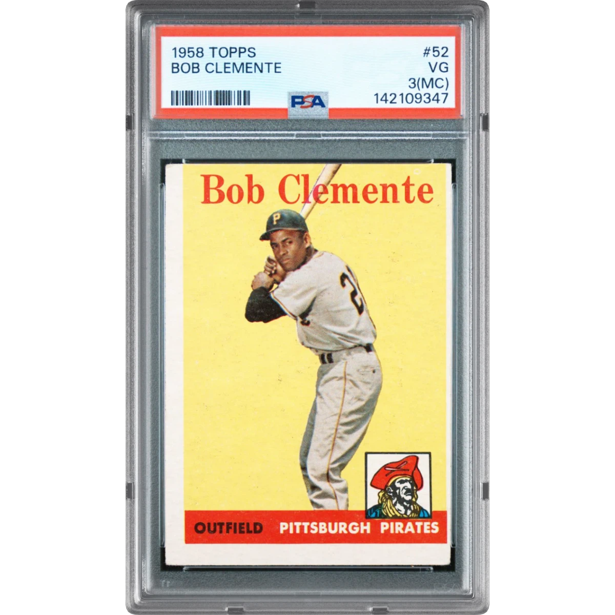 1958 Topps #52 Bob Clemente (PSA 3 VG)