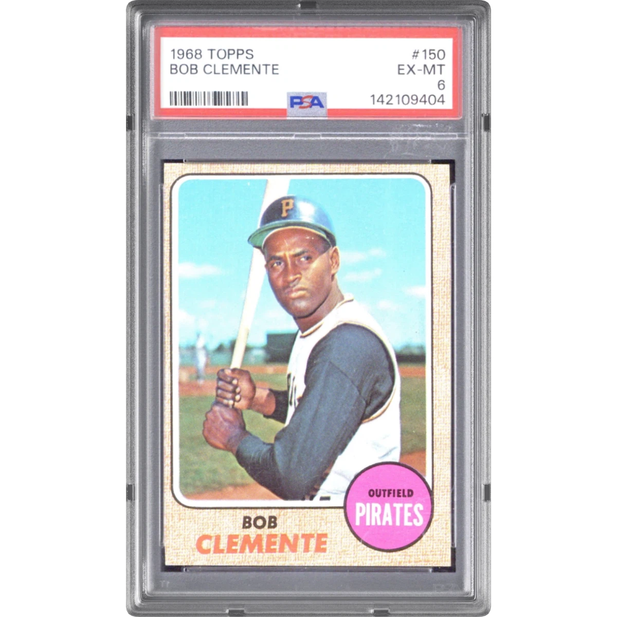 1968 Topps #150 Bob Clemente (PSA 6 EX-MT)