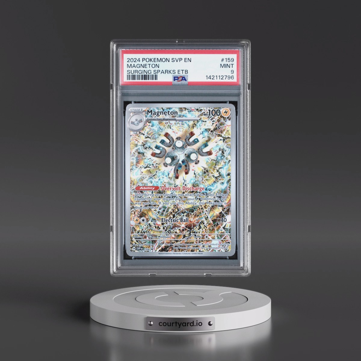 2024 Pokémon Svp EN-SV Black Star Promo #159 Magneton - Surging Sparks Elite Trainer Box (PSA 9 MINT)