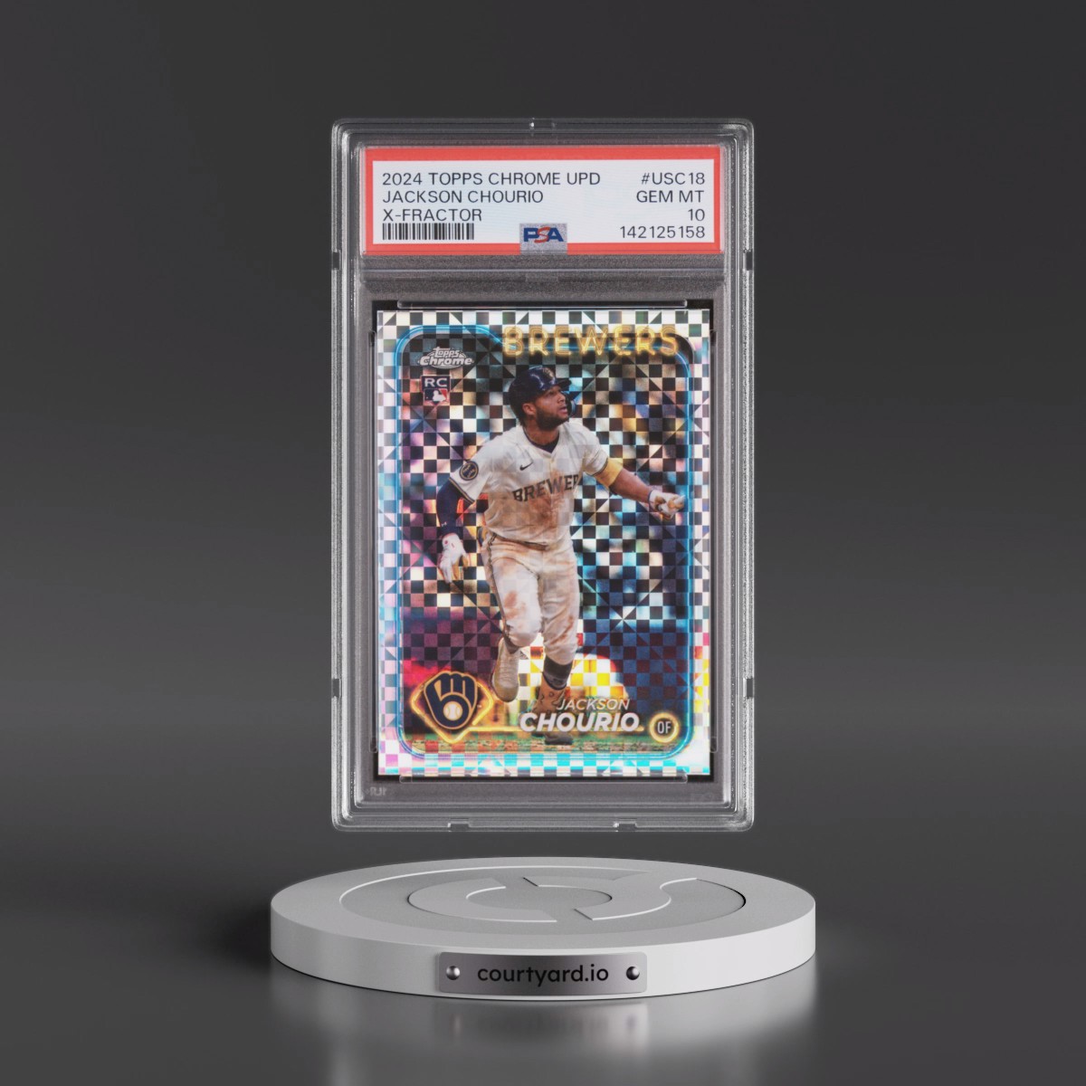 2024 Topps Chrome Update #USC18 Jackson Chourio - X-Fractor (PSA 10 GEM MINT)