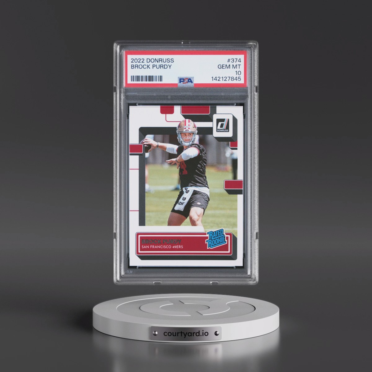 2022 Panini Donruss #374 Brock Purdy (PSA 10 GEM MINT)