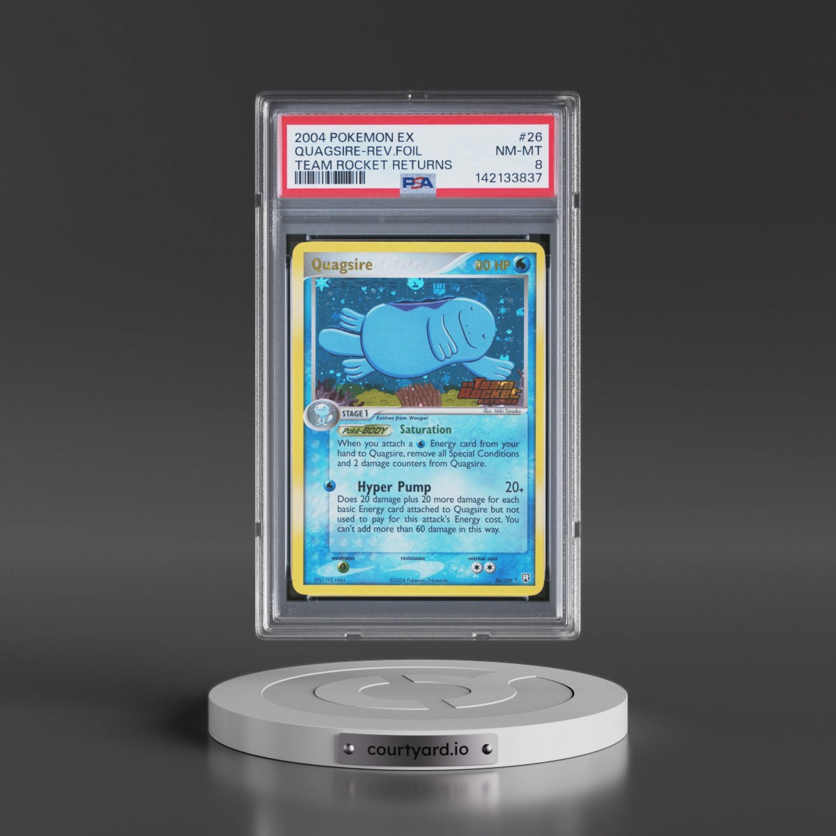 2004 Pokémon EX Team Rocket Returns #26 Quagsire - Reverse Foil (PSA 8 NM-MT)