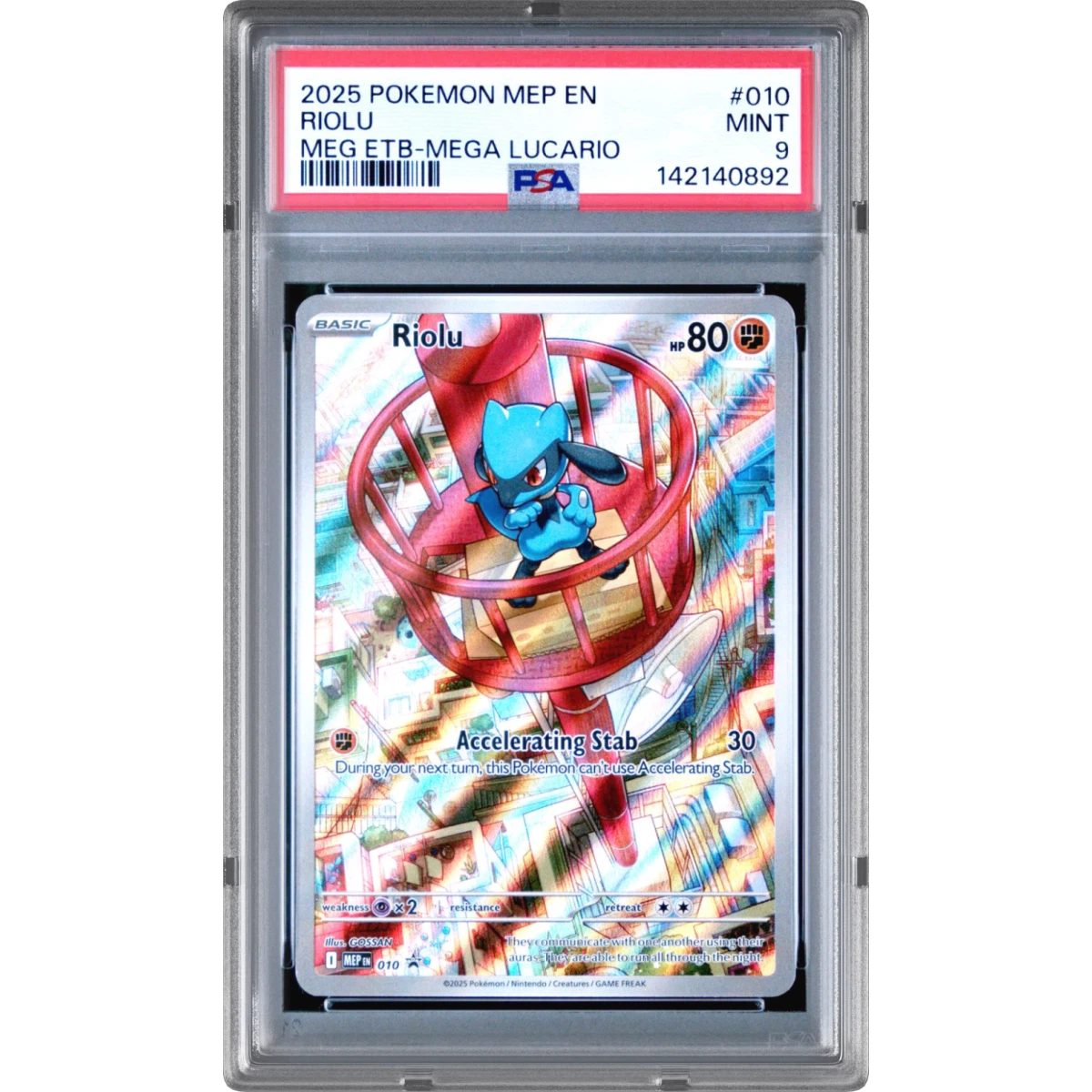Pokémon Mep Me Black Star Riolu - Elite -Mega Lucario