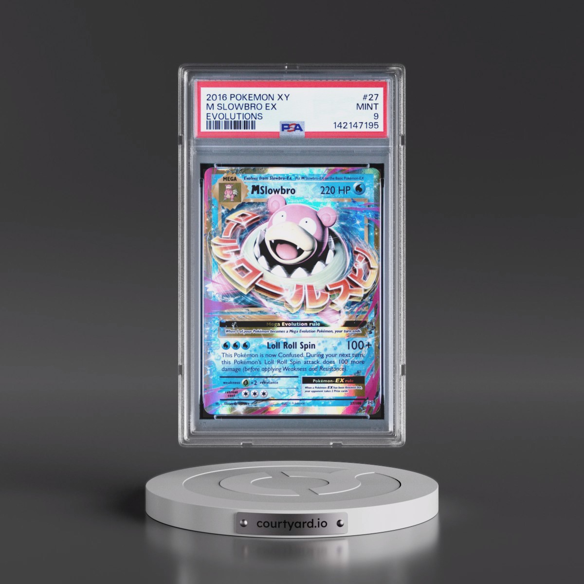 2016 Pokémon XY Evolutions #27 M Slowbro EX - Holo (PSA 9 MINT)