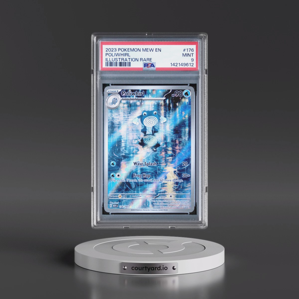 2023 Pokémon Mew EN-151 #176 Poliwhirl - Illustration Rare (PSA 9 MINT)