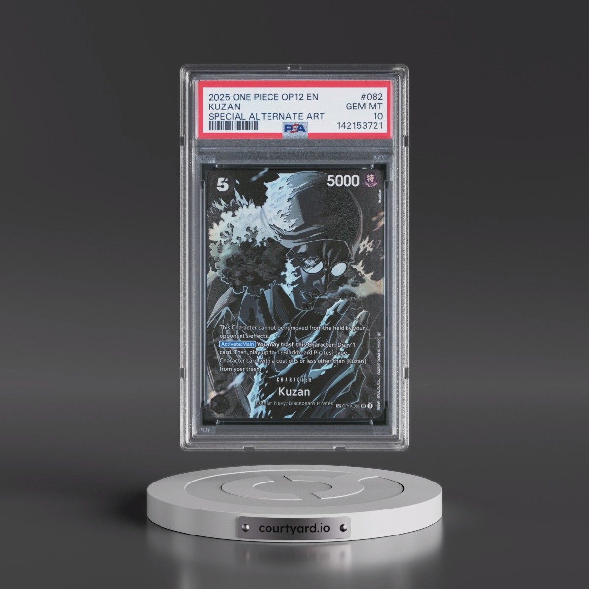 2025 One Piece OP12-Legacy of the Master #082 Kuzan - Special Alternate Art (PSA 10 GEM MINT)