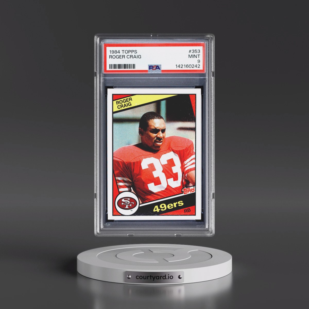 1984 Topps #353 Roger Craig (PSA 9 MINT)