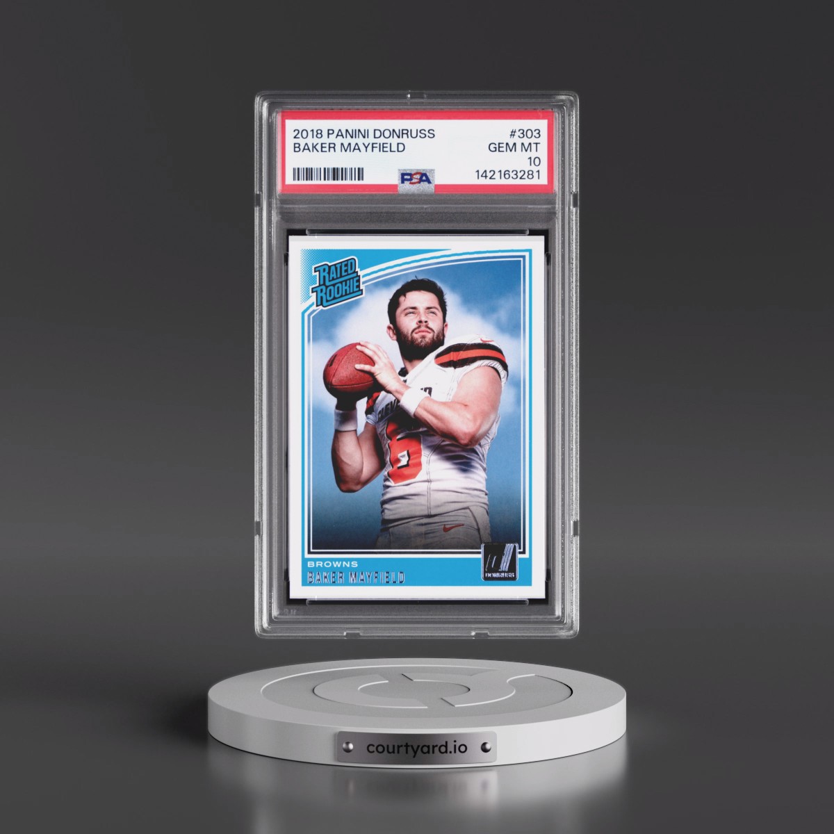2018 Panini Donruss #303 Baker Mayfield (PSA 10 GEM MINT)