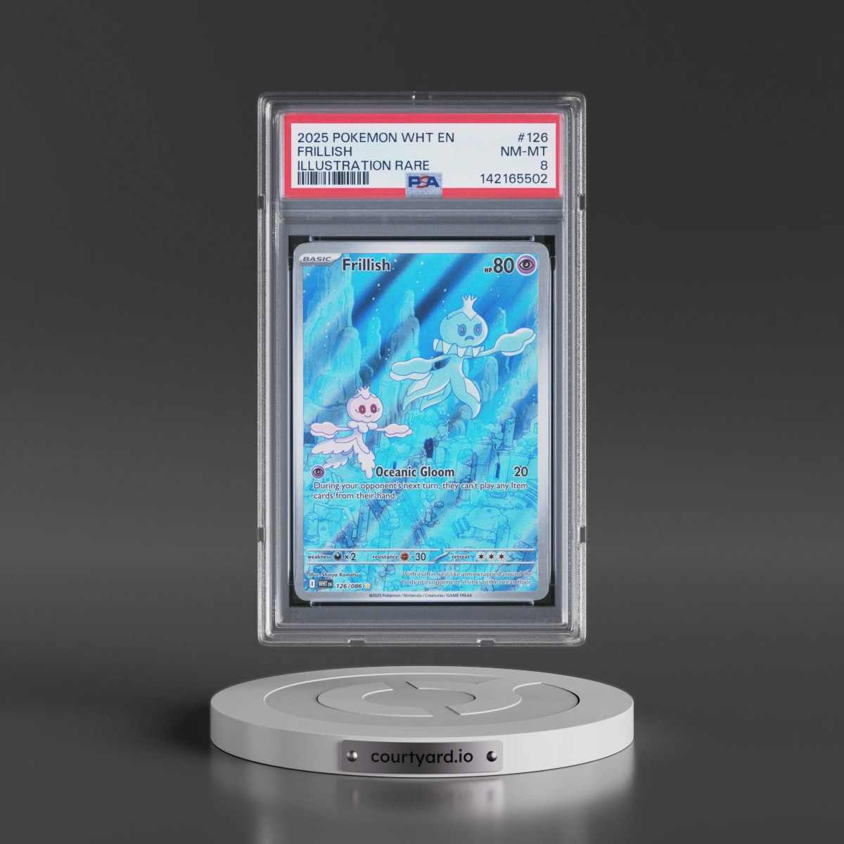 2025 Pokémon Wht EN-White Flare #126 Frillish - Illustration Rare (PSA 8 NM-MT)