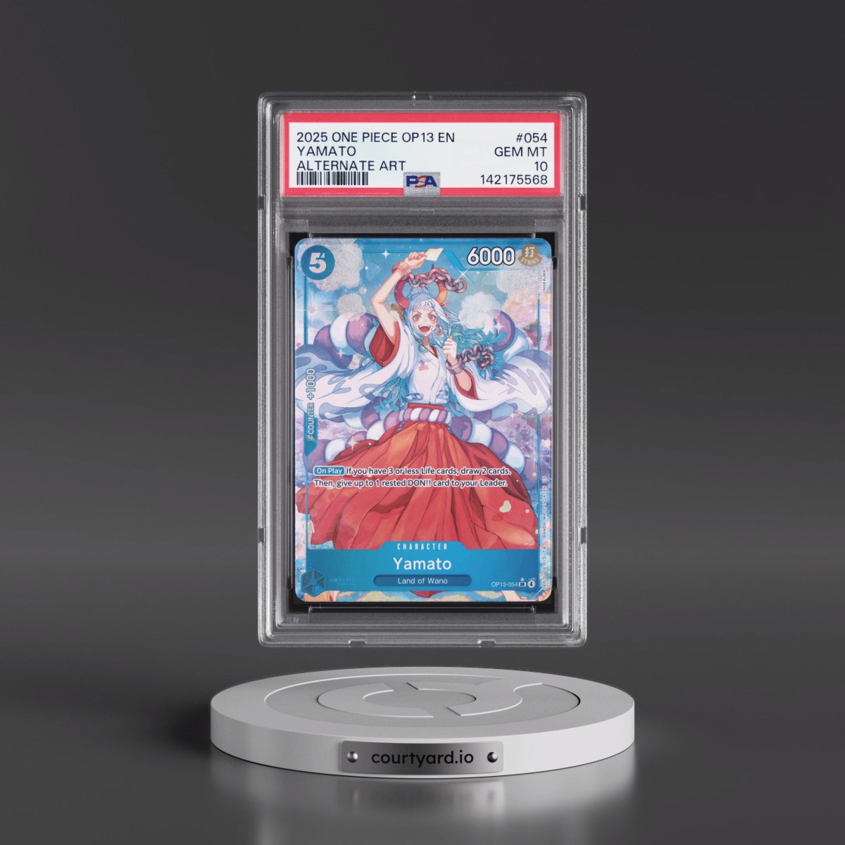 2025 One Piece OP13-Carrying on His Will #054 Yamato - Alternate Art (PSA 10 GEM MINT)