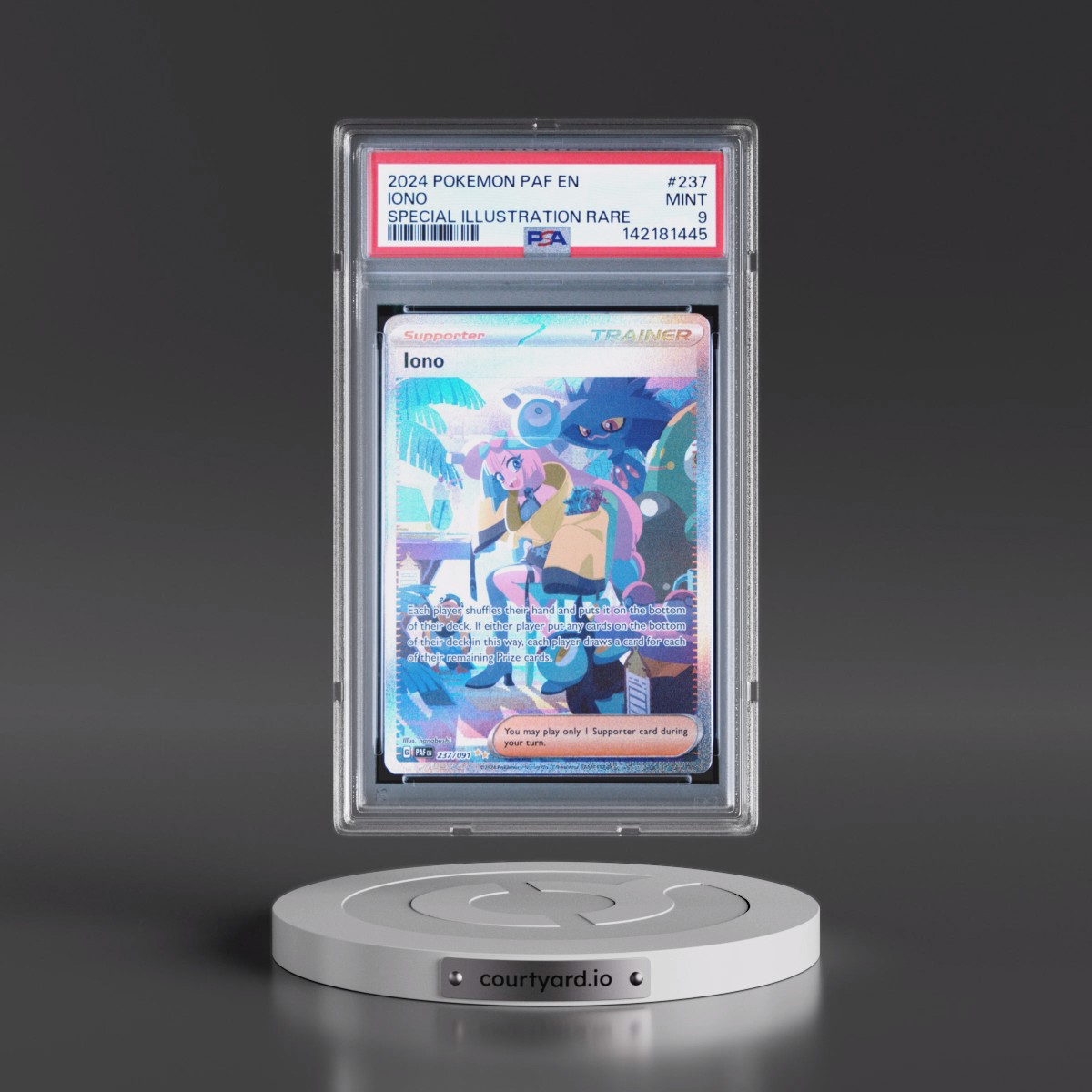 2024 Pokémon Paf EN-Paldean Fates #237 Iono - Special Illustration Rare (PSA 9 MINT)