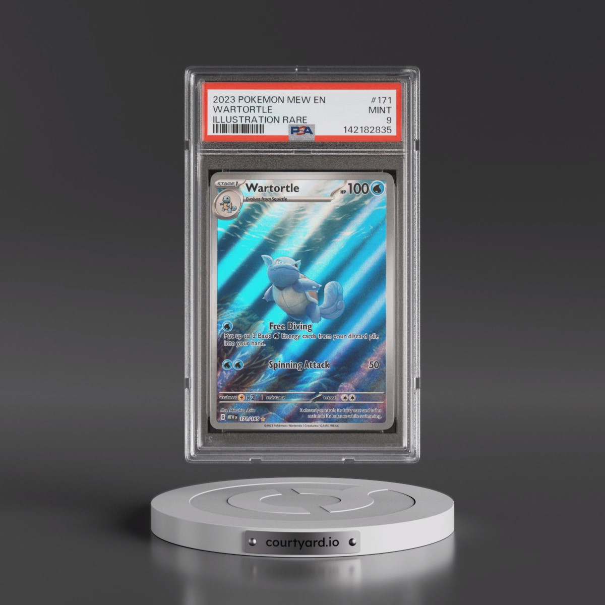 2023 Pokémon Mew EN-151 #171 Wartortle - Illustration Rare (PSA 9 MINT)