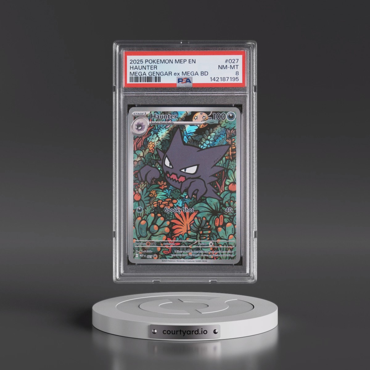 2025 Pokémon Mep EN-Me Black Star Promo #027 Haunter - Mega Gengar EX Mega Battle Deck (PSA 8 NM-MT)