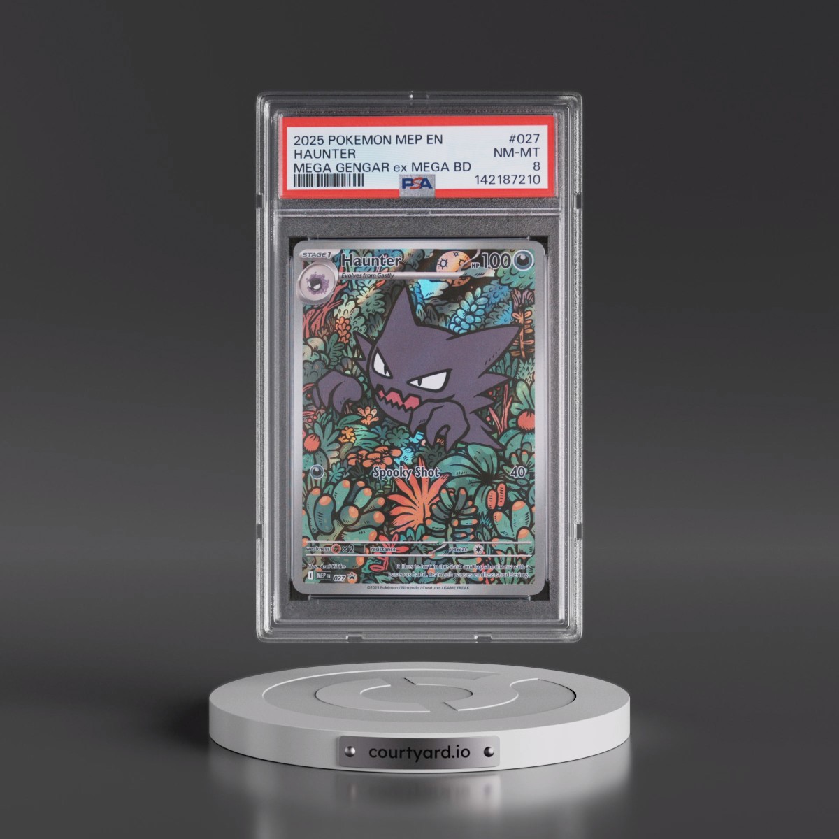2025 Pokémon Mep EN-Me Black Star Promo #027 Haunter - Mega Gengar EX Mega Battle Deck (PSA 8 NM-MT)