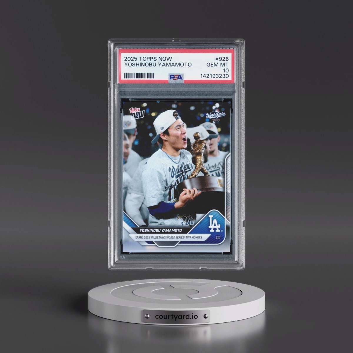 2025 Topps Now #926 Yoshinobu Yamamoto (PSA 10 GEM MINT)