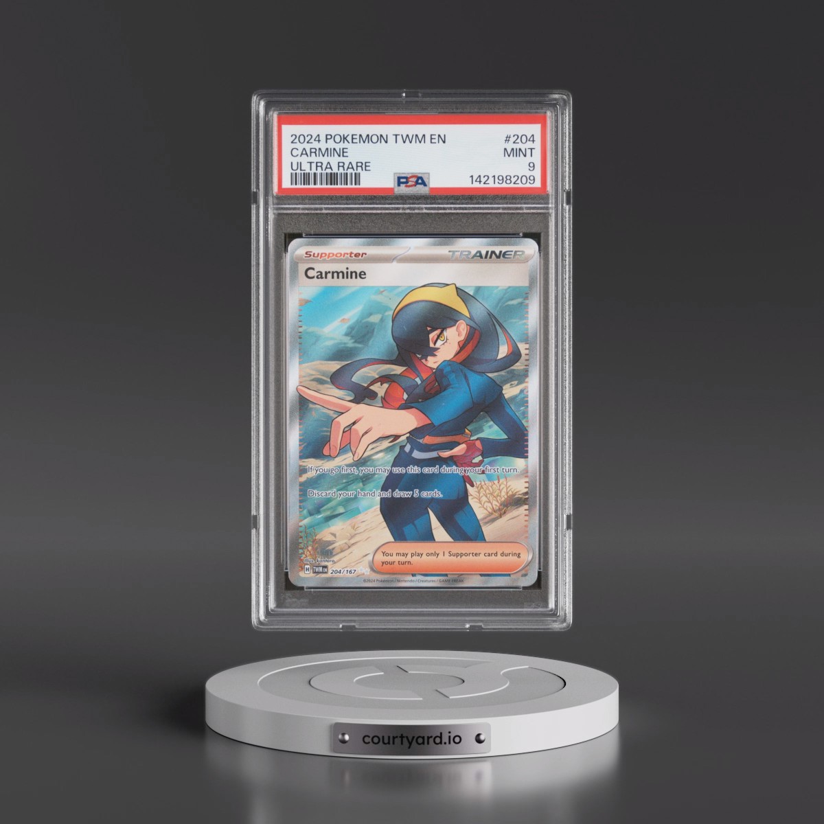 2024 Pokémon Twm EN-Twilight Masquerade #204 Carmine - Ultra Rare (PSA 9 MINT)