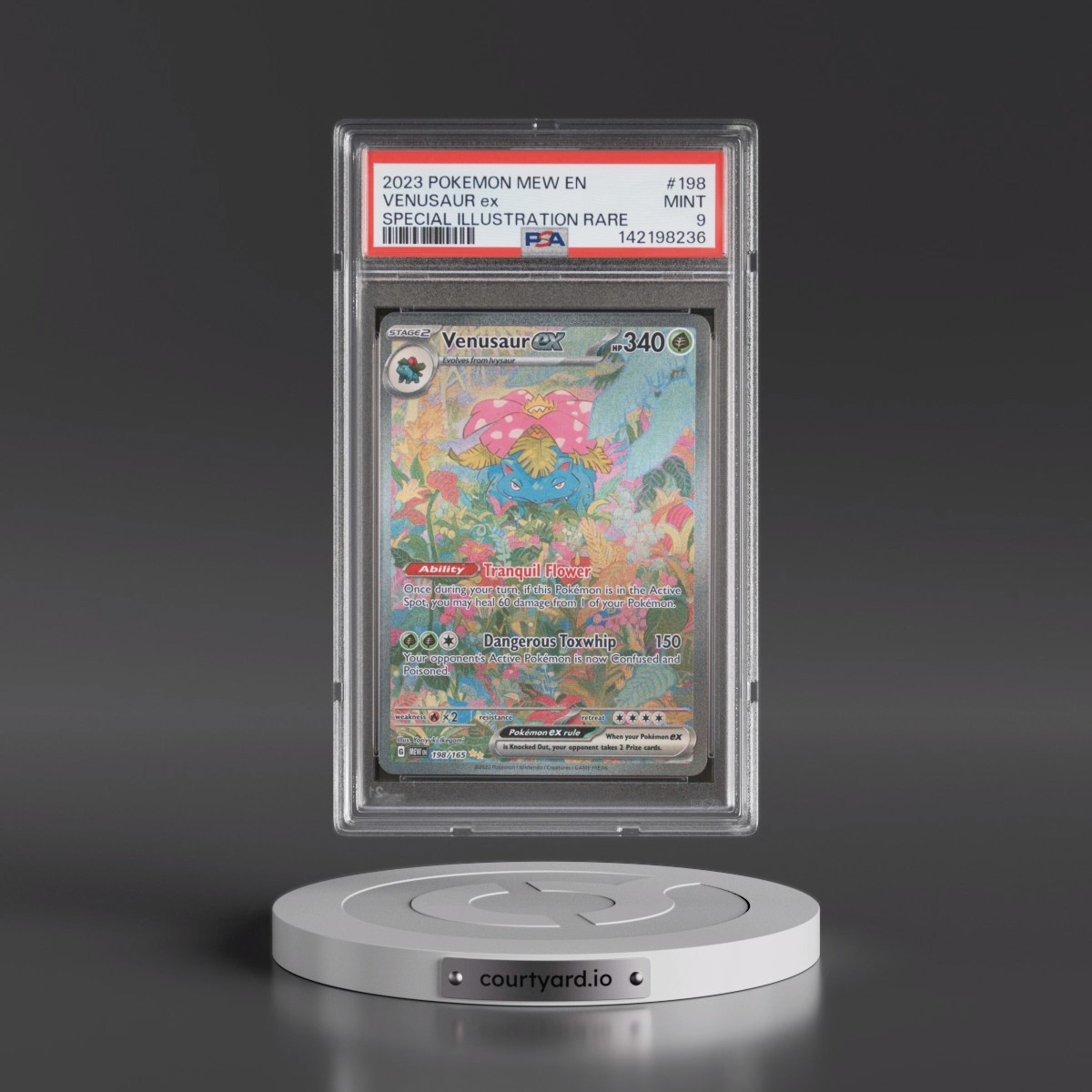 2023 Pokémon Mew EN-151 #198 Venusaur EX - Holo Special Illustration Rare (PSA 9 MINT)