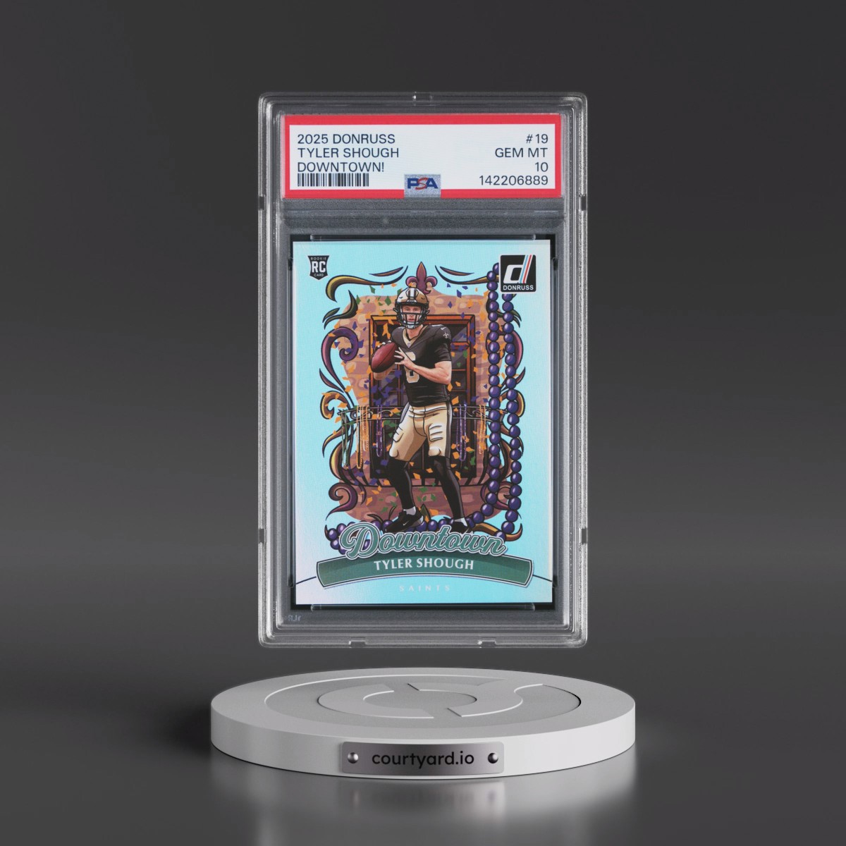 2025 Panini Donruss Downtown Tyler Shough #19 PSA 10